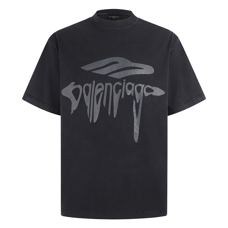 Cotton Pulp Print Short-Sleeve T-Shirt