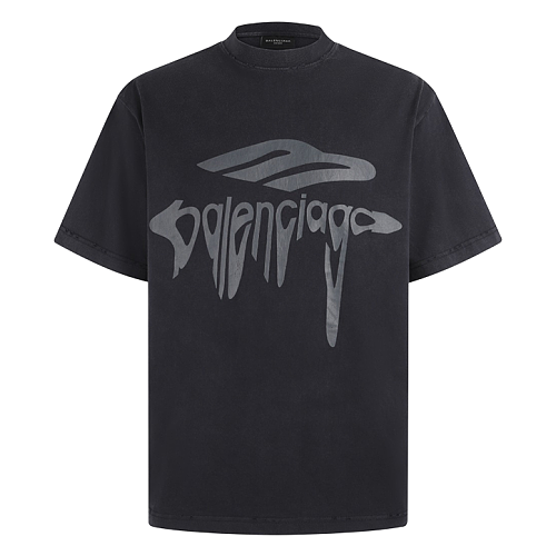 Cotton Pulp Print Short-Sleeve T-Shirt