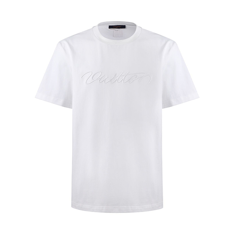 Cotton Crew Neck Embroidered Short-sleeved T-shirt