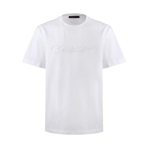 Cotton Crew Neck Embroidered Short-sleeved T-shirt