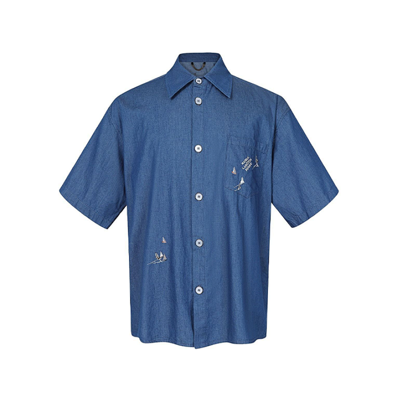 Embroidered Chambord Short-Sleeve Shirt