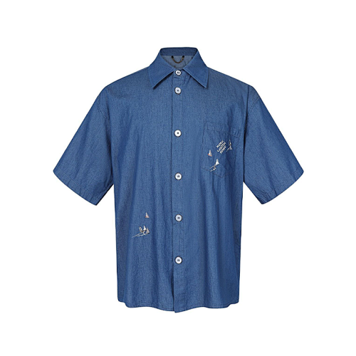 Embroidered Chambord Short-Sleeve Shirt