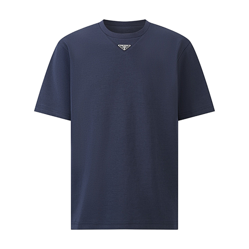 Triangle Neckline Steel Logo Short-Sleeve T-Shirt