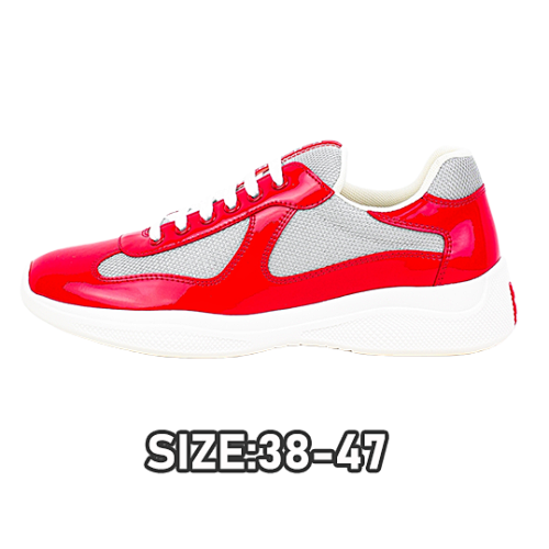Prada P America's Cup Patent Leather Low-top Sneakers