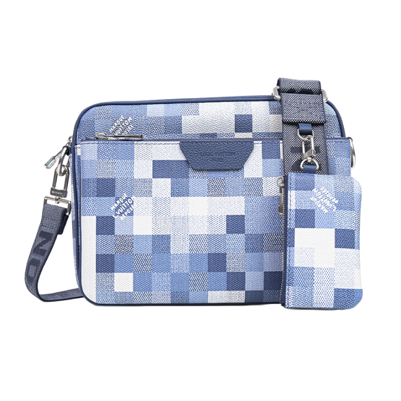 Coated Canvas Messenger Bag Shoulder Crossbody Bag