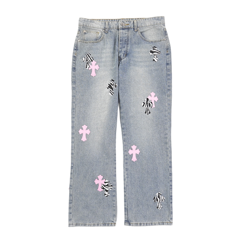 Cross Patch Denim Jeans