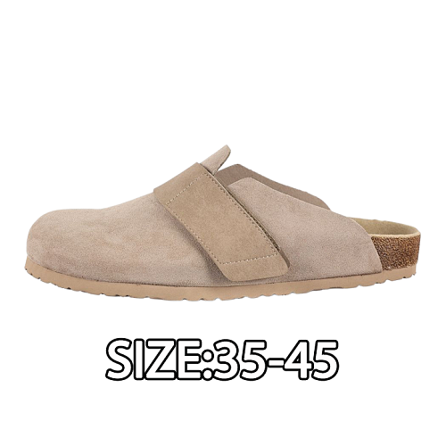 Birkenstock Baotou Hook-and-loop Half Slip-ons Light Khaki