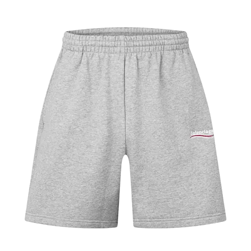 Cola Embroidered Shorts - Light Heather Gray