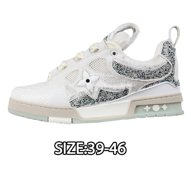 Louis Vuitton C7 Custom Animal Leather Shoes With Swarovski Crystals