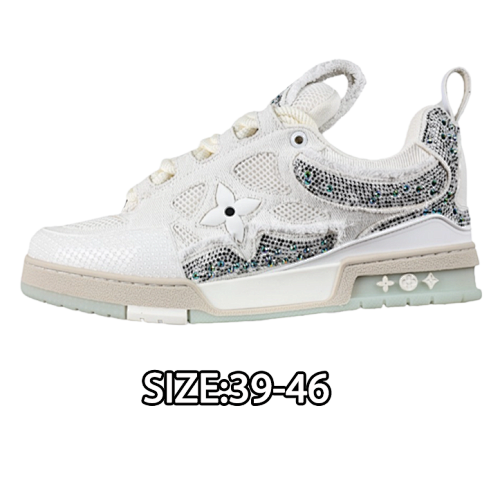 Louis Vuitton C7 Custom Animal Leather Shoes With Swarovski Crystals