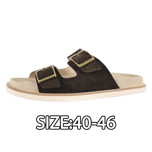 Off-White Suede Slippers Gray