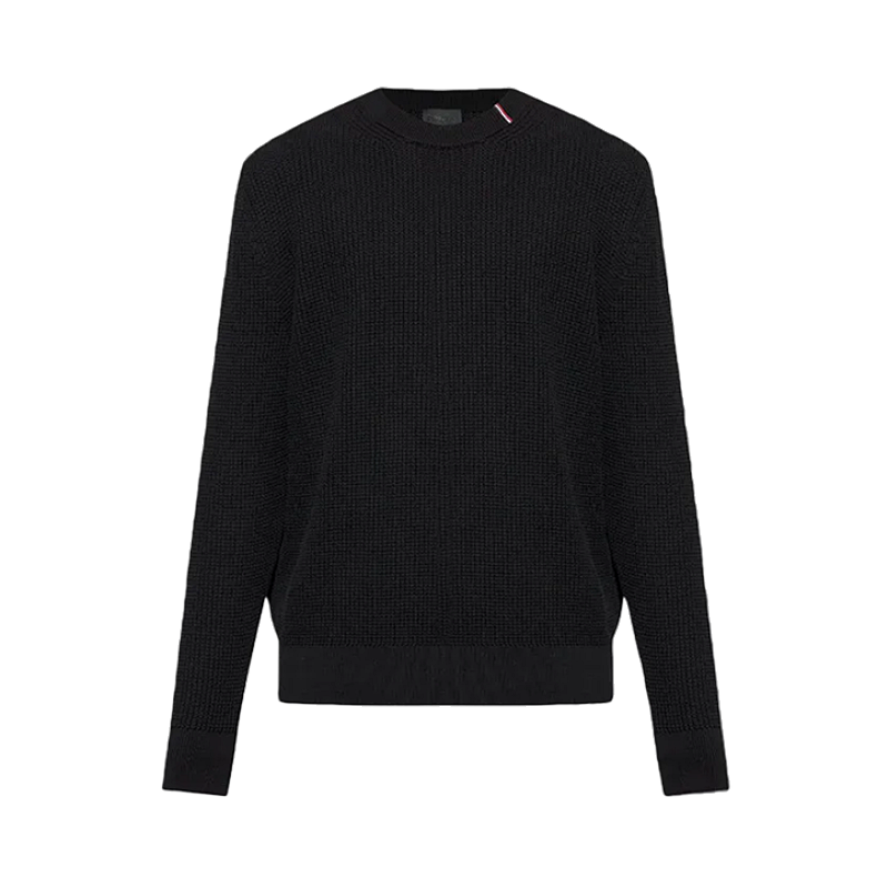 Tricolor Stripe Logo Sweater Crew Neck