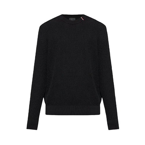 Tricolor Stripe Logo Sweater Crew Neck