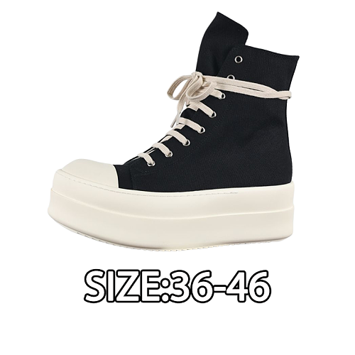Rick Owens High-top Canvas Shoes Black