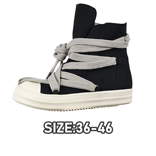 Rick Owens R O Black And White Canvas Pentagram