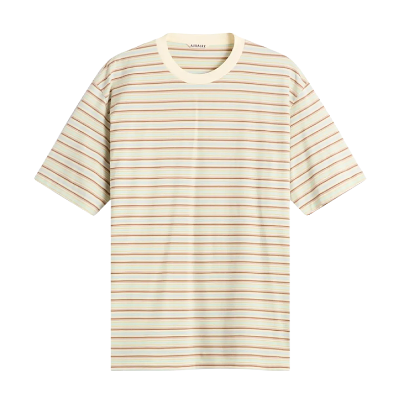Cream Striped Short-sleeve