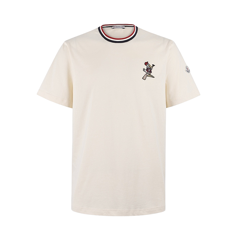 Imported Embroidered Cotton T-Shirt With Logo Patch