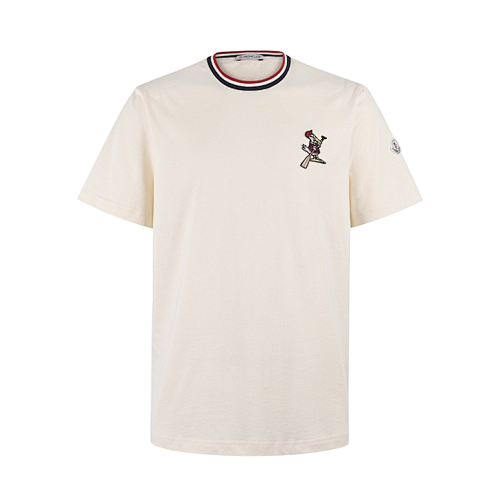 Imported Embroidered Cotton T-Shirt With Logo Patch