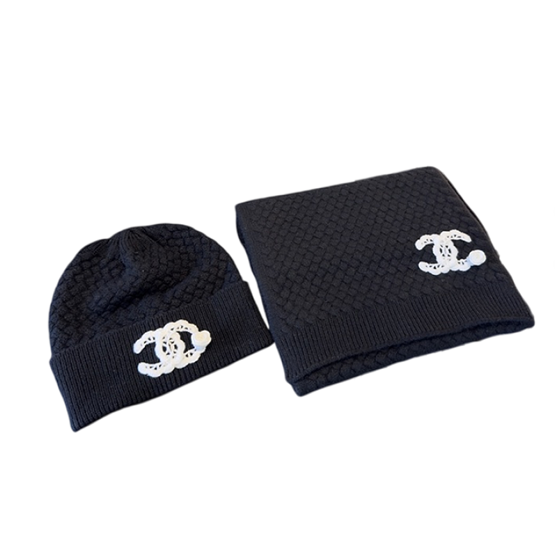 Chanel Scarf And Hat Set