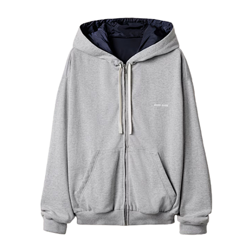Miu Small Label Reversible Hooded Jacket