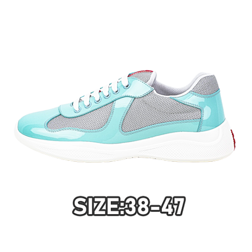 Prada P America's Cup Patent Leather Low-top Sneakers