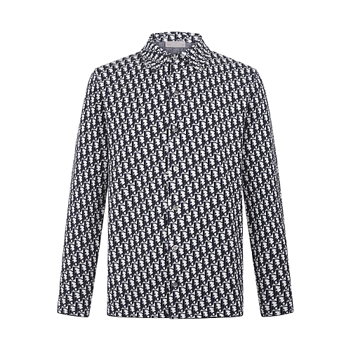Dior Cotton All-Over Logo Jacquard Jacket Shirt