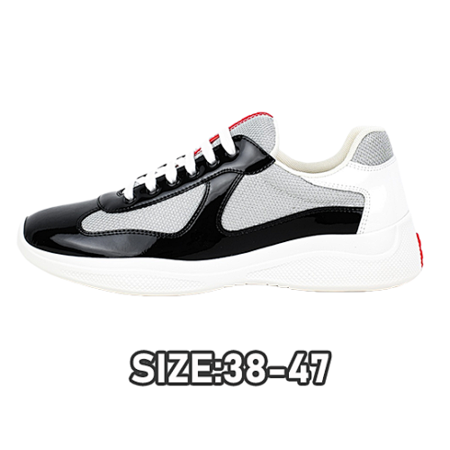 Prada P America's Cup Patent Leather Low-top Sneakers