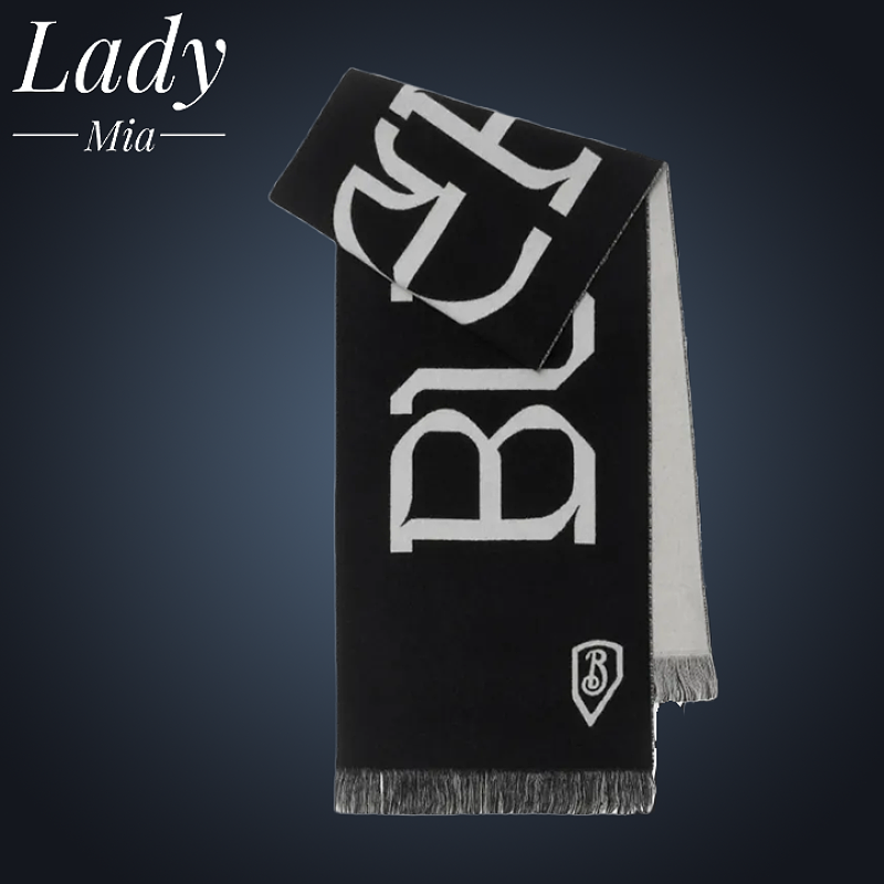 Burberry Double-sided Logo Cashmere Scarf