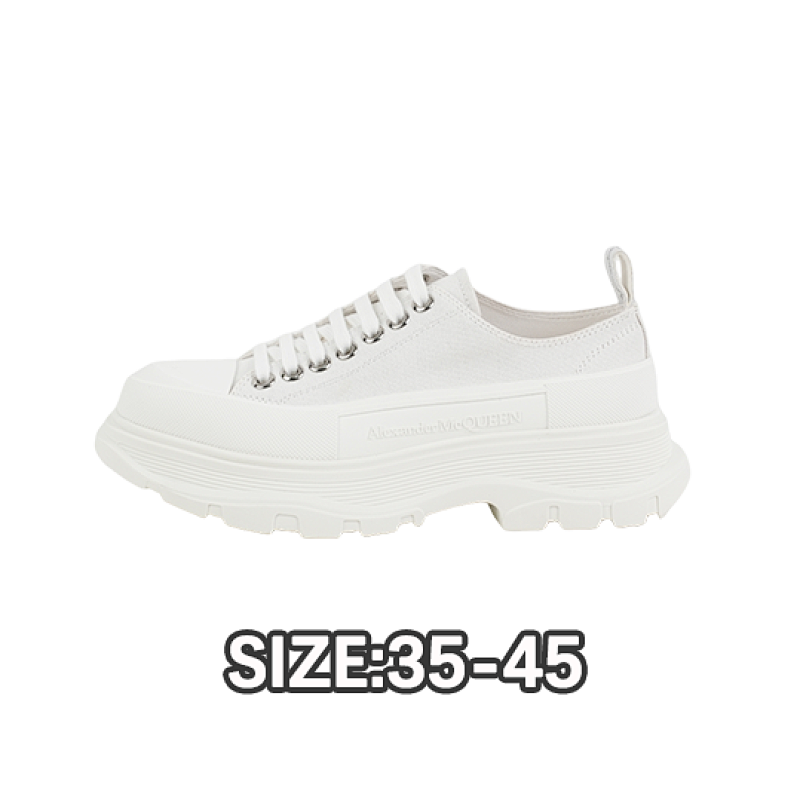 Alexander McQueen 68 A Lexander Mcqueen Platform Shoes Thick Sole Heightening Sneakers White