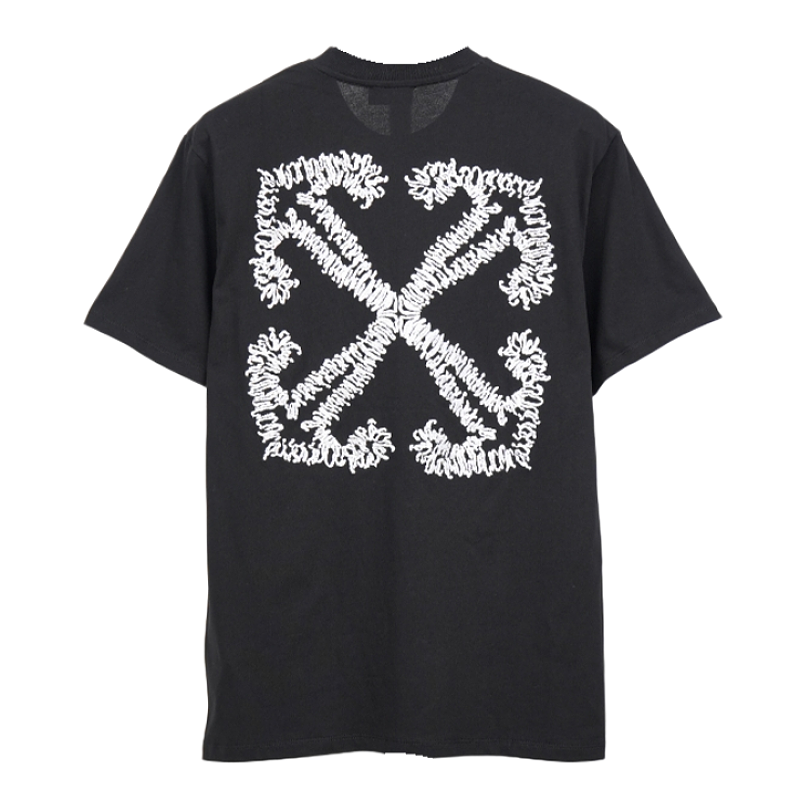 Wavy Anchor Arrow Embroidered Short-sleeved Shirt