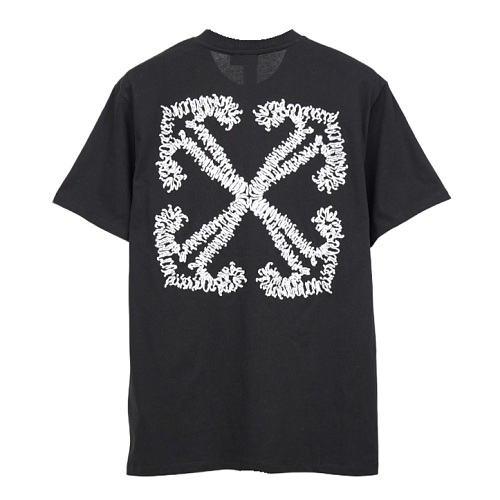 Wavy Anchor Arrow Embroidered Short-sleeved Shirt