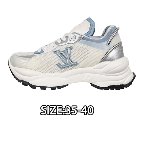 Louis Vuitton Run 55 Round-toe Lace-up Low-top Sports Casual Shoes For Women