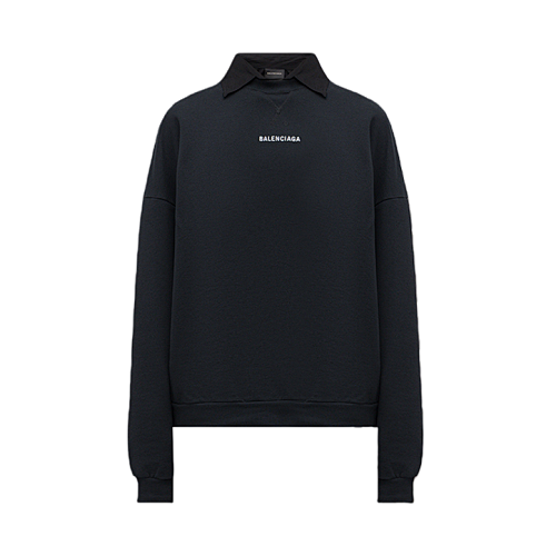 Balenciaga Blcg Faux Two-piece Polo Collar Sweatshirt