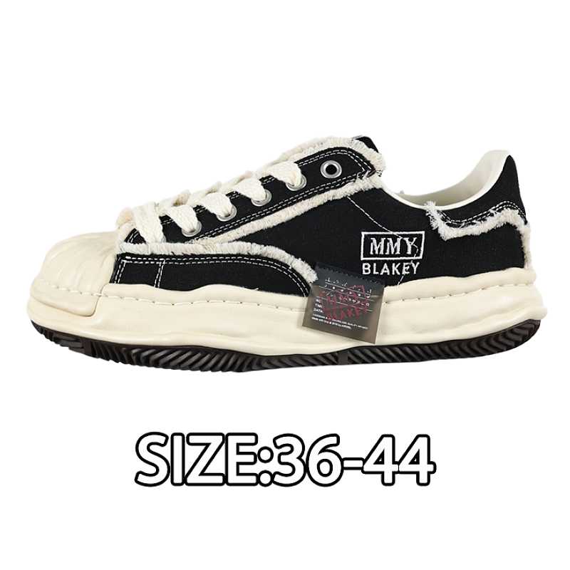 Shell-Toe Canvas Sneakers With Fringed Trim Black