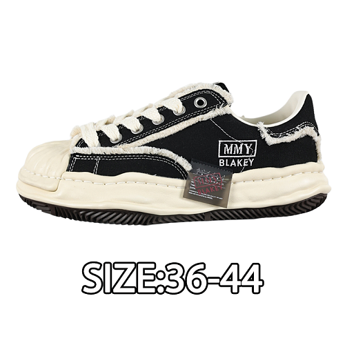 Shell-Toe Canvas Sneakers With Fringed Trim Black