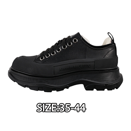 Alexander McQueen Lace-up Heightening Black Leath