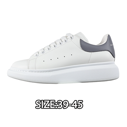 Alexander McQueen White Shoes Gray Leather Tail