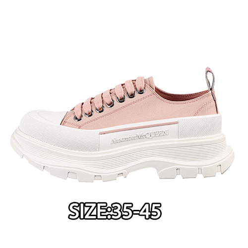 Alexander McQueen Platform Shoes With Thick Sole And Height-increasing Canvas Shoes
