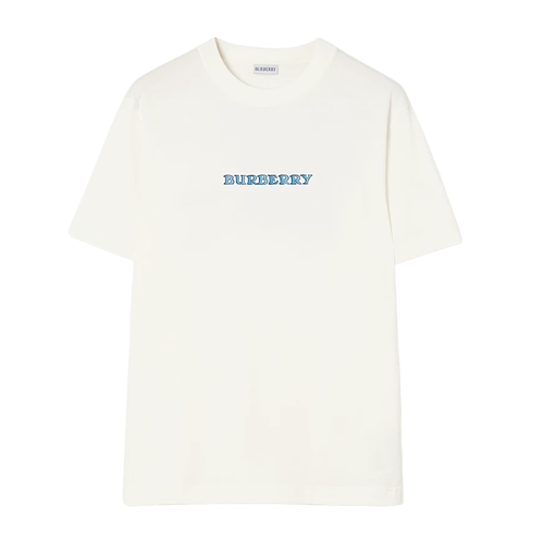 Short-sleeved T-shirt With Front Lettering And Back Horse Print - White