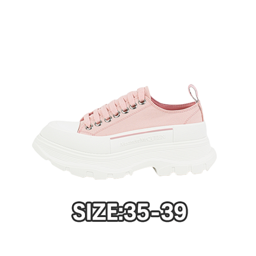 Alexander McQueen 68 A Lexander Mcqueen Platform Shoes Thick Sole Heightening Sneakers Pink