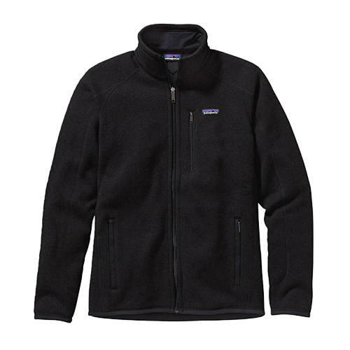 Zip-up Stand Collar Fleece Jacket Black