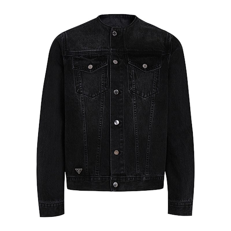Classic Solid Color Washed Casual Denim Jacket