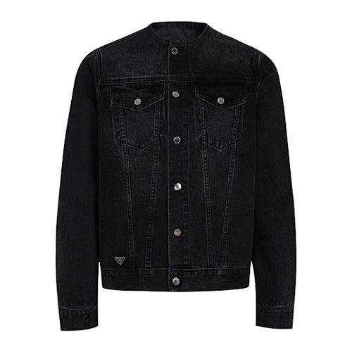 Classic Solid Color Washed Casual Denim Jacket