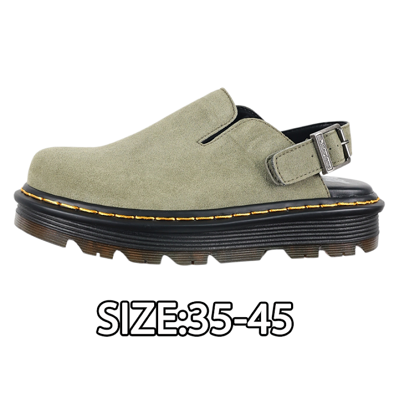 Martin Closed-Toe Slippers Leather Mules