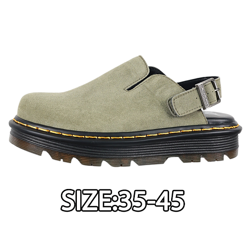 Martin Closed-Toe Slippers Leather Mules