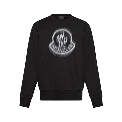 Blurry Logo Print Crew Neck Sweatshirt