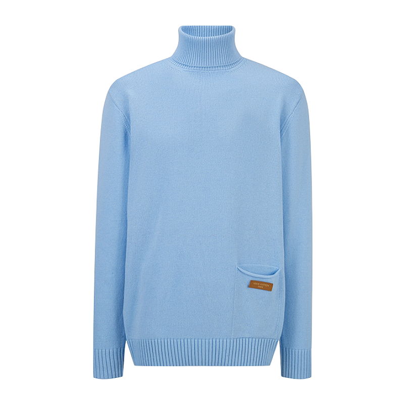 Louis Vuitton Pocket Leather Label Turtleneck Sweater