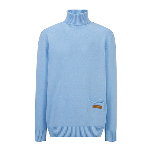 Louis Vuitton Pocket Leather Label Turtleneck Sweater