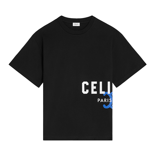 Black Printed Short-Sleeve Shirt