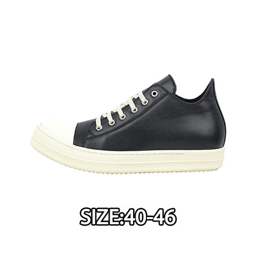 Low-top Thick-soled Black And White Fabric